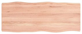 vidaXL Επιφ Τραπεζιού Αν Καφέ 100x40x(2-4)εκ.Ακατέργ. Μασίφ Ξύλο Δρυός