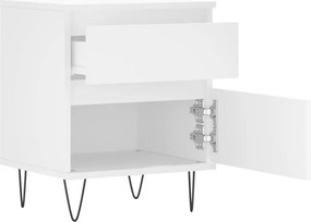 vidaXL Κομοδίνο Λευκό 40 x 35 x 50 εκ. από Επεξεργασμένο Ξύλο