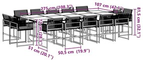 ΣΕΤ ΤΡΑΠΕΖΑΡΙΑΣ ΚΗΠΟΥ 15 ΤΕΜ ΜΑΥΡΟ ΑΠΟ ΣΥΝΘ. ΡΑΤΑΝ ΜΕ ΜΑΞΙΛΑΡΙΑ 3295016