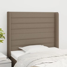 Κεφαλάρι με Πτερύγια Taupe 93x16x118/128 εκ. Υφασμάτινο