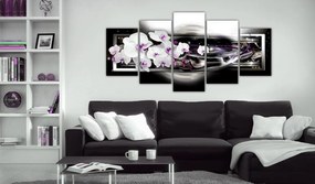 Πίνακας - Orchids on a black background 100x50