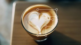 Intra Συλλεκτικό Ξύλινο Παζλ Plywood  4mm - Latte με τέχνη σε σχήμα καρδιάς Σε Ξύλινο Κουτί - Διαστάσεις: 10x10 cm – 25 κομμάτια
