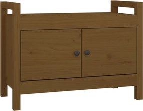 vidaXL Παγκάκι Χολ Καφέ μελί 80x40x60 εκ. Μασίφ Ξύλο Πεύκο
