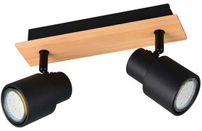 Φωτιστικό Οροφής - Σποτ Pierre R81982032 31x6x15cm 2xGU10 10W Black RL Lighting