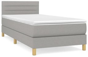 ΚΡΕΒΑΤΙ BOXSPRING ΜΕ ΣΤΡΩΜΑ ΑΝΟΙΧΤΟ ΓΚΡΙ 90X200 ΕΚ. ΥΦΑΣΜΑΤΙΝΟ 3140665