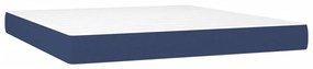vidaXL Κρεβάτι Boxspring με Στρώμα &amp; LED Μπλε 160x200 εκ. Υφασμάτινο