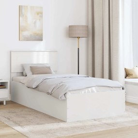 vidaXL Σκελετός Κρεβατιού Λευκό 75 x 190 cm Επεξεργασμένο ξύλο