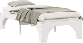 vidaXL Σκελετός Κρεβατιού Λευκό 80 x 200 cm Στερεά ξυλεία πεύκου