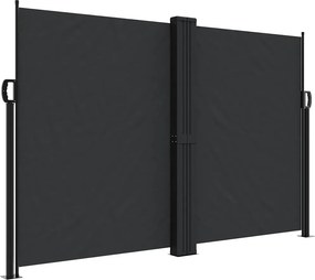 vidaXL Σκίαστρο Πλαϊνό Συρόμενο Μαύρο 160 x 1200 εκ.