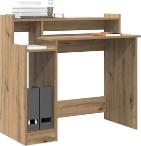 vidaXL Γραφείο με ράφι Artisan Oak 97 x 45 x 90 εκ. Επεξεργασμένο ξύλο