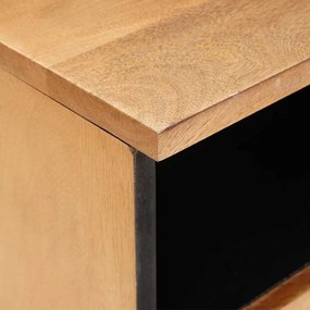 vidaXL Ντουλάπι TV Ανοιχτό καφέ 100 x 33 x 46 εκ Μασίφ ξύλο μάνγκο