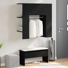 vidaXL Ντουλάπα Χειμώνα Μαύρη Δρυς 97,5x37x99 εκ. Επεξεργασμένο ξύλο
