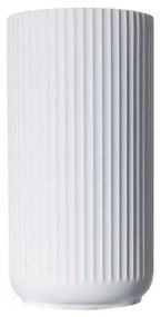 Supergreens Γλάστρα Πήλινη Κύλινδρος "Stripe" Λευκή S 26x26x50 εκ.