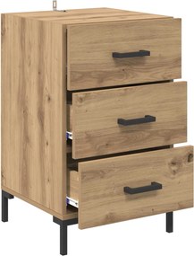 vidaXL Κομοδίνο Artisan Oak 40 x 40 x 66 εκ. Επεξεργασμένο Ξύλο