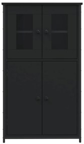 vidaXL Ντουλάπι Μαύρο 62x32x106,5 εκ. από Επεξεργασμένο Ξύλο