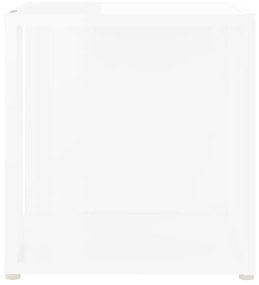 vidaXL Τραπέζι Βοηθητικό Γυαλιστερό Λευκό 33x33x34,5 εκ. Μοριοσανίδα