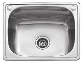 Karag BL 613 Νεροχύτης Κουζίνας Inox Σατινέ Ανοξείδωτο Ατσάλι 600 x 500 mm