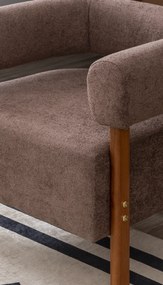 Stewehome Πολυθρόνα με πόδια από ξύλο πεύκου ρετρό 60x60x65 cm