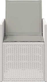 vidaXL Καρέκλες Εστιατορίου Κήπου 2 pcs Λευκό και Ανοιχτό Γκρι PP