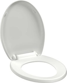 vidaXL Κάλυμμα Λεκάνης με Soft Close &amp; Quick Release Λευκό
