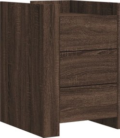 vidaXL Κομοδίνο Καφέ Δρυς 45x50x65 εκ. από Επεξεργασμένο Ξύλο