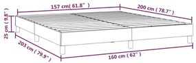 Πλαίσιο Κρεβατιού Μπλε 160x200 εκ. Υφασμάτινο - Μπλε