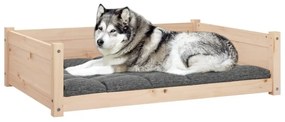 Κρεβάτι Σκύλου 105,5x75,5x28 εκ. από Μασίφ Ξύλο Πεύκου - Καφέ