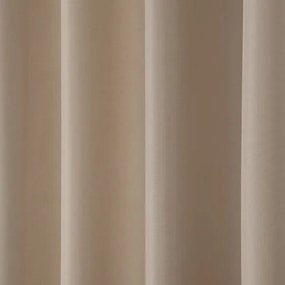 Beauty Home Κουρτίνα μεσαίας σκίασης με 8 μεταλλικούς κρίκους Effect Art 8443 140x270 Άμμου