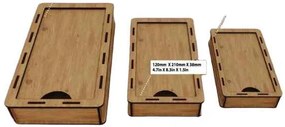 WOODEN FLATCASE – Ξύλινο Χαμηλό Κουτί Αποθήκευσης με Καπάκι για Έγγραφα, Κοσμήματα - Premium Συσκευασία 42x20x24 cm Box55-01933
