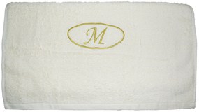 Πετσέτα μονόγραμμα Προσώπου 50x100 Μ Εκρού Viopros