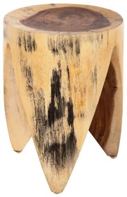 Σκαμπό Onyx HM9755 Φ30x40cm Τρίνυχο Από Μασίφ Suar Ξύλο Natural Wood