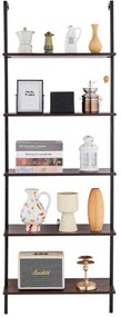 VEVOR Industrial Square Pipe Shelf 5 Tier 24x11.8in Wall-Mount for Bedroom