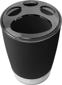 Θήκες οδοντόβουρτσας πλαστικές σε σετ 5Χ - Black - 21800