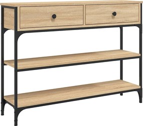 vidaXL Τραπέζι Κονσόλα Sonoma Δρυς 100x25x75 εκ. Επεξεργασμένο Ξύλο