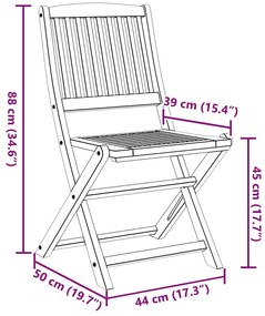 vidaXL Καρέκλες Κήπου Πτυσσόμενες 6 τεμ. από Μασίφ Ξύλο Ακακίας