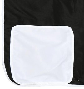 Υπερυψωμένο Κρεβάτι με Πύργο Λευκό/Μαύρο 90x200 εκ. Μασίφ Πεύκο - Μαύρο