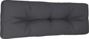 vidaXL Μαξιλάρι Παλέτας Ανθρακί 120 x 40 x 12 εκ. Υφασμάτινο