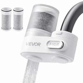 VEVOR Faucet Mount Water Filters Sink Water Purifier for Kitchen White Vertical