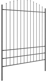 vidaXL Φράχτης Κήπου με Κοπτή, Γκρι, 11.9x2 μ, Χάλυβας