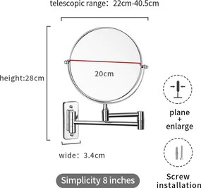 Karag MCM001 Cromo - Μεγεθυντικος Καθρεπτης Ø15