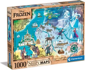 Clementoni Παζλ Story Maps Frozen 1000 τμχ