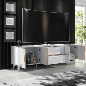 Έπιπλο τηλεόρασης Enigma-Leuko - 180.00Χ40.00Χ54.00cm