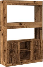 vidaXL Ντουλάπι Όψη Παλαιού Ξύλου 92x33x140 εκ. Επεξεργασμένο Ξύλο