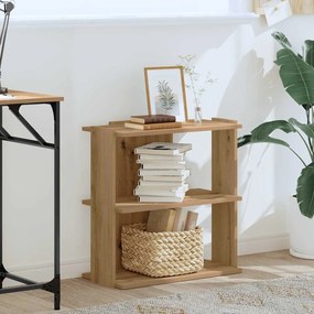Βιβλιοθήκη 3 επιπέδων Δρυς τεχνίτης 60x30x60 cm - Καφέ