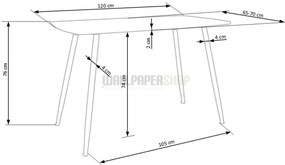 Trip Τραπέζι Ξύλινο Μελί 120x70x76