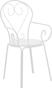 Τραπεζαρία Watson-Monasty pakoworld σετ 3τεμ μέταλλο σε λευκή απόχρωση