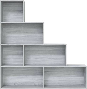 vidaXL Βιβλιοθήκη Γκρι Sonoma 155 x 24 x 160 εκ.