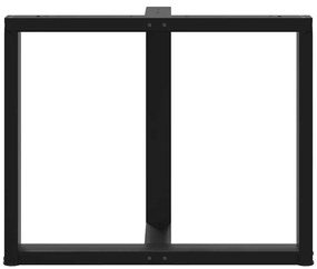 vidaXL Πόδια Τραπεζαρίας σε Σχήμα Τ, 2 τεμ. Μαύρο 90x35x(72-73) εκ. Ατσάλι