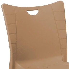 Καρέκλα Crafted PP cappucino-αλουμίνιο γκρι 50x55x83 εκ.