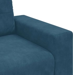 vidaXL Πολυθρόνα-Καναπέ Μπλε Βελούδινη 100x78x80 εκ.